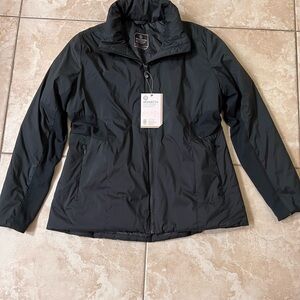 Women's Black Mixed Media Jacket